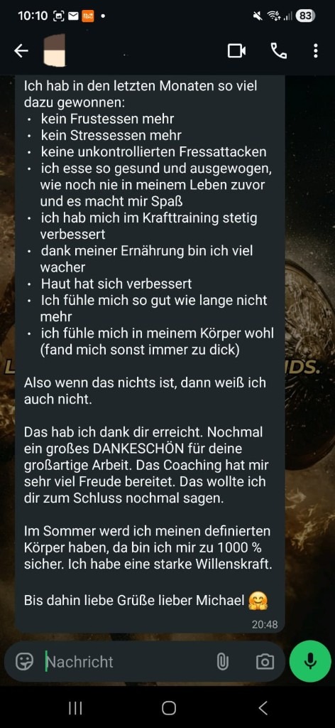 WhatsApp Kundenfeedback – anonymisiert 12